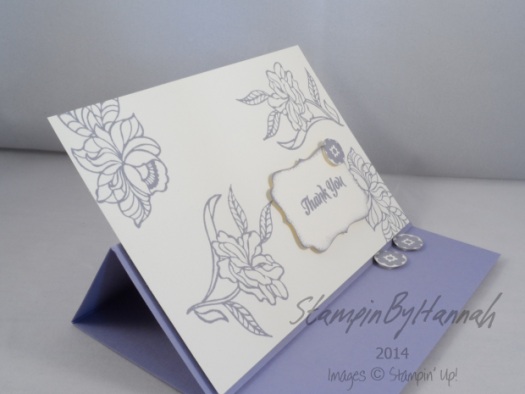 Stampin' Up UK Wisteria Wonder Bouquet Toss Thank You card