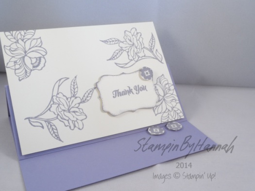 Stampin' Up UK Wisteria Wonder Bouquet Toss Thank You card