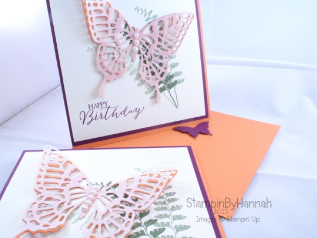 Stampin' Up! UK Twisted Easel Card Butterfly Basics In Collours