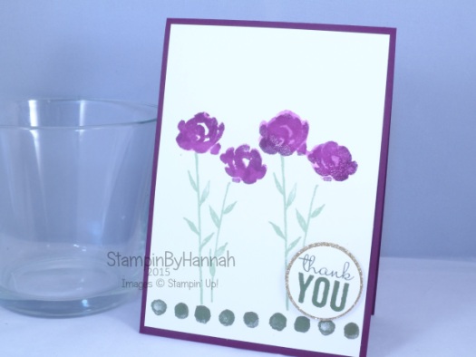 Stampin' Up! UK painted petals watercolour blackberry bliss