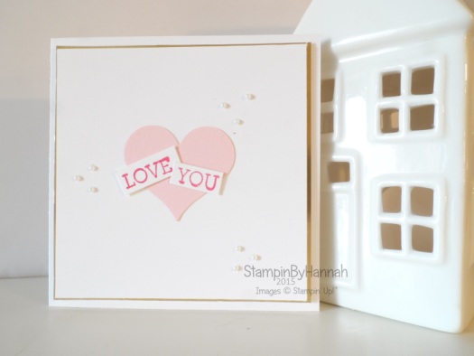 Stampin' Up! UK Love You Crazy About You card
