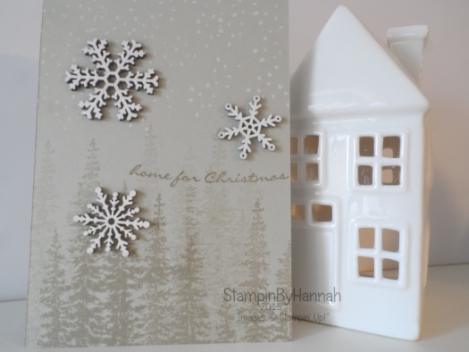 Stampin' Up! wooden elements Christmas card