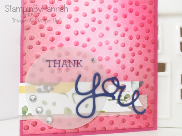 Stampin' Up! UK Crazy About You thank you card