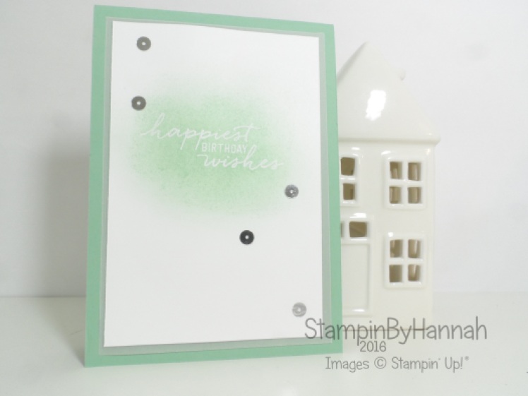 Global Design Project Mint Macaron Watercolour Wishes Card using Stampin' Up! products