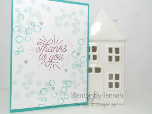 Designer Tin of Cards Playful Backgrounds Thank you card featuring Stampin' Up! UK products