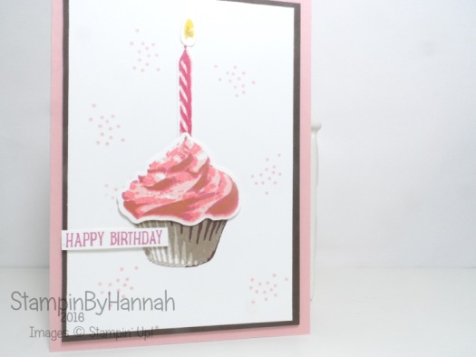 2-step stamping birthday card using Sweet Cupcake from Stampin' Up! 