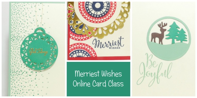 September Stamp of the Month Club Online Card Class using Merriest Wishes from Stampin' Up! UK