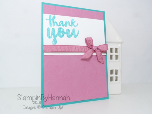 Case Teneale Williams Thank you card using Thankful Thoughts From Stampin' Up! UK