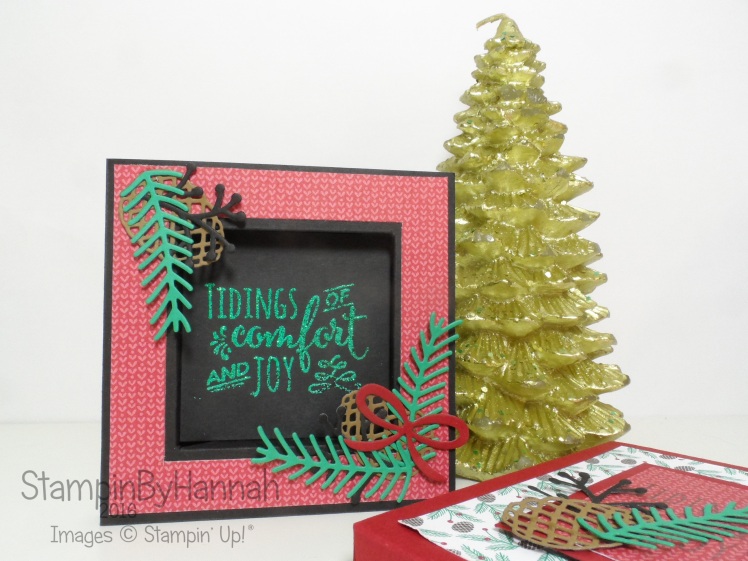 Christmas Pines Shadow Box Card using Stampin' Up! UK Products