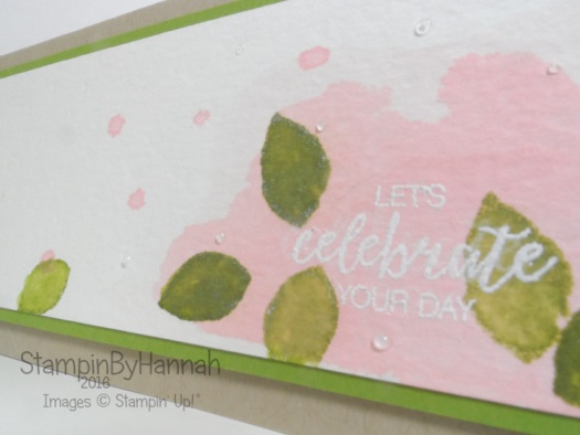 Watercolour Bunch of Blossoms congratulations card using Stampin' Up! UK products