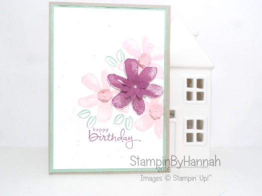 Global Design Project Colour Challenge using Garden in Bloom from Stampin' Up! UK