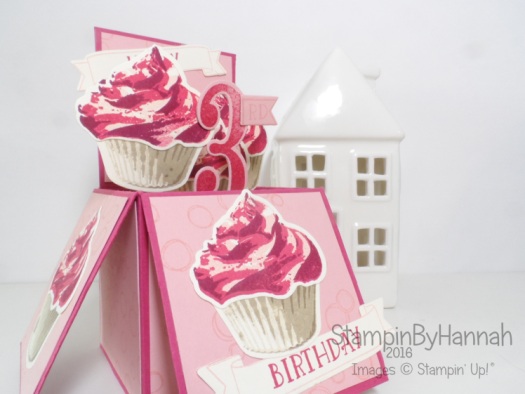 Giant card in a box using Sweet Cupcake from Stampin' Up! UK