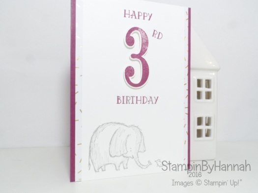 Childrens birthday card using love you lots from Stampin' Up! UK