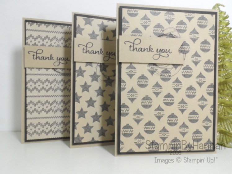 Warmth and Cheer Thank You cards Stampin' Up! Uk