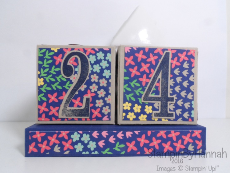 Christmas countdown perpetual advent calendar using Affectionately Yours from Stampin' Up! UK
