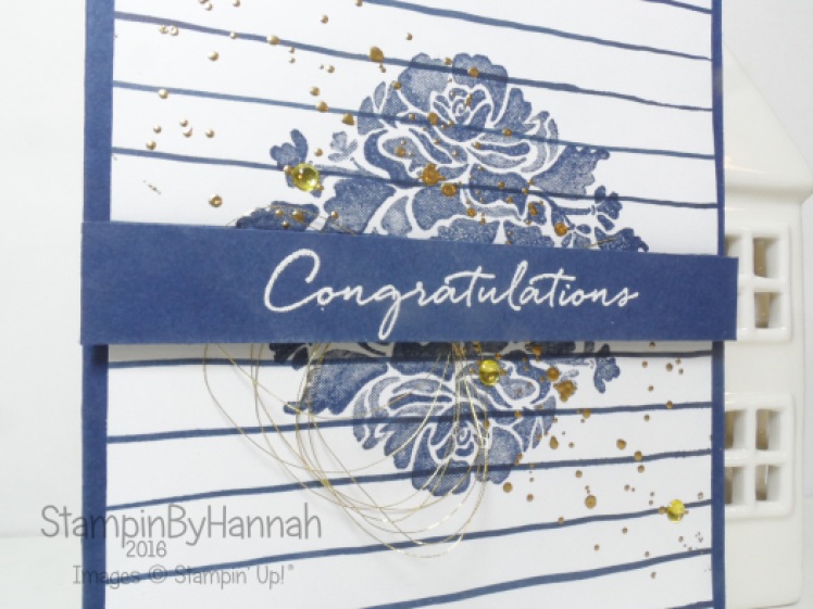 Floral Phrases congratulations card using stamps from Stampin' Up! UK