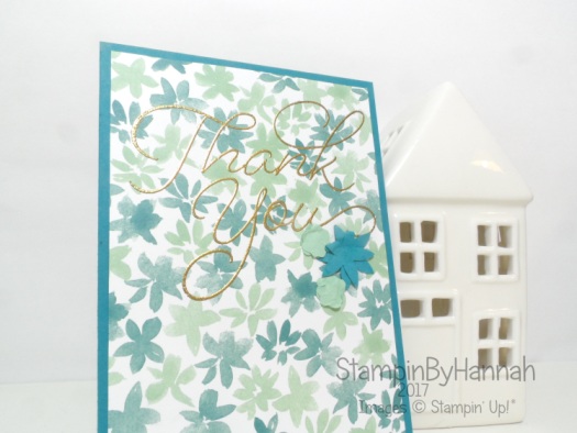 Sale-a-bration thank you card using So very much from Stampin' up! UK