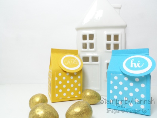 3D Friday Mini Milk Carton using Oh Happy Day from Stampin' Up! UK