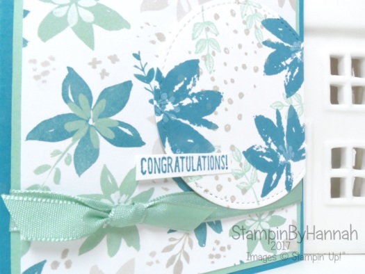 Congratulations card using Avant Garden and Designer Tee from Stampin' Up! UK