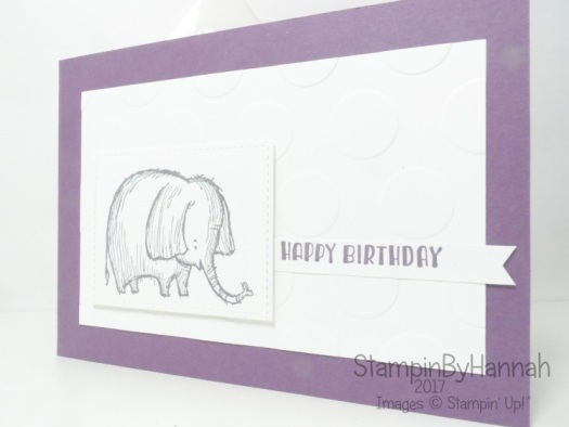 Elephant Birthday card using Designer Tee and Love you Lots from Stampin' Up!