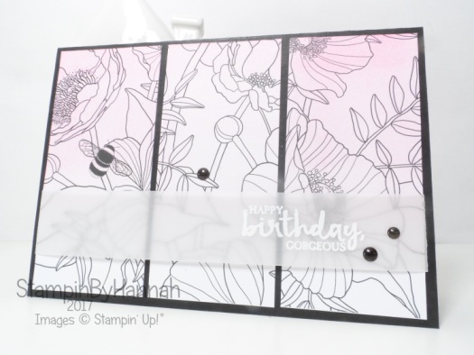 Make It Monday using Beautiful You and Inside the Lines from Stampin' Up! to made a simple birthday card