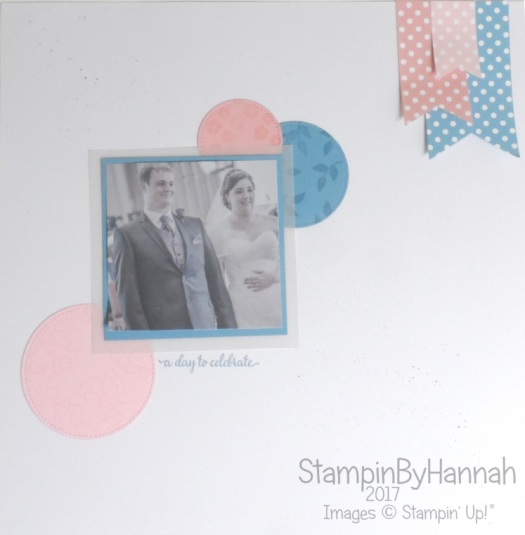 Simply Sketched Saturday Challenge A Day to Celebrate Wedding Scrapbook Page using a sketch and Stampin' Up! products