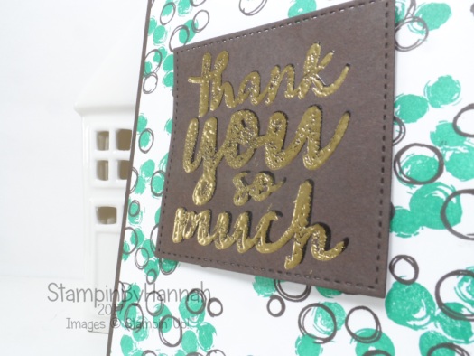 Make It Monday Video Tutorial creating a fun thank you card using the faux shadow embossing technique with Thankful Thoughts and Playful Backgrounds from Stampin' Up!