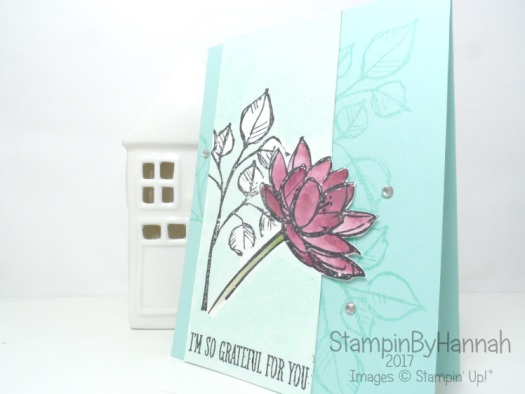 Pootles Papercraft Design Team Watercolour floral Thank You card using Remarkable You from Stampin' Up!