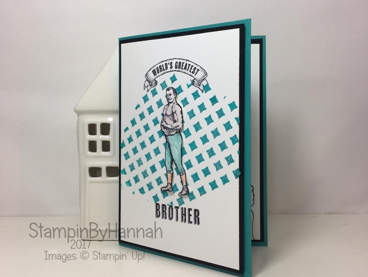 Guy Greetings Birthday Card using Embossing Paste from Stampin' Up!